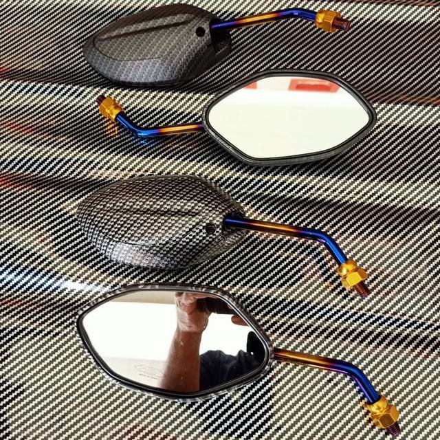 Spion Carbon Tangkai Pelangi