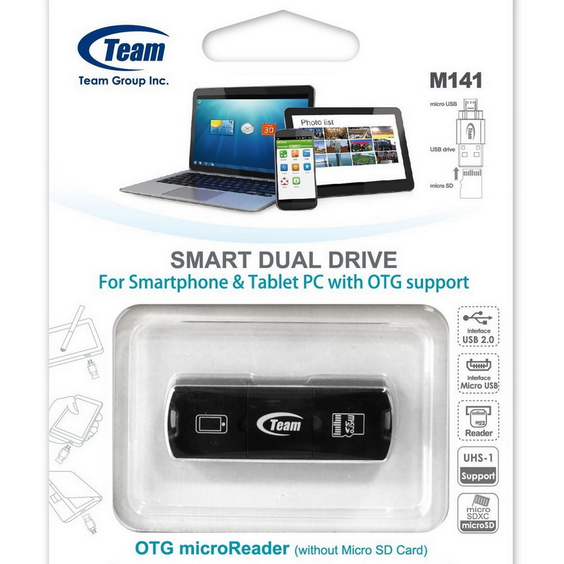 Team M141 Flash Drive USB Card Reader OTG Android 2