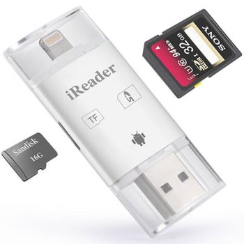 iReader i-Flash Drive Lightning Card Reader iPhone iPad